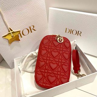 クリスチャンディオール(Christian Dior)のDior ディオール ハート レディディオール フォンケース バレンタイン(ショルダーバッグ)