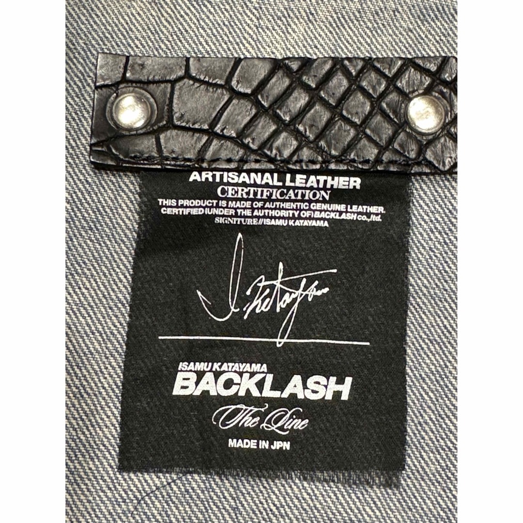 ISAMUKATAYAMA BACKLASH(イサムカタヤマバックラッシュ)の【極美品】BACKLASH バックラッシュThe Line デニムシャツ メンズのジャケット/アウター(Gジャン/デニムジャケット)の商品写真