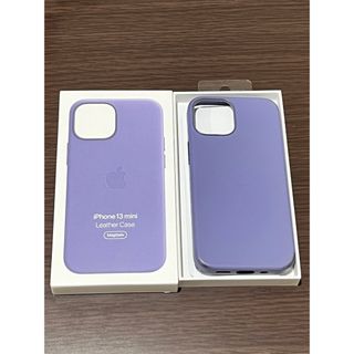 アップル(Apple)の【Apple純正】 iPhone13mini レザーケース ウィステリア(iPhoneケース)