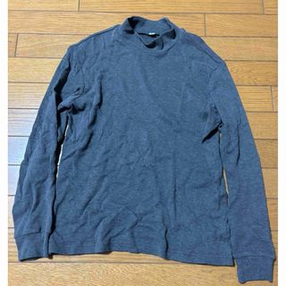 ユニクロ(UNIQLO)のユニクロ　ハイネックロンT Sサイズ  グレー(Tシャツ/カットソー(七分/長袖))