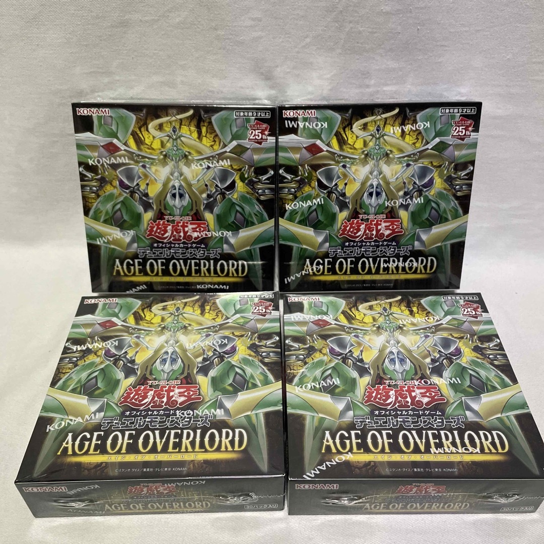 KONAMI(コナミ)の遊戯王OCG  AGE OF OVERLORD  4BOX エンタメ/ホビーのトレーディングカード(Box/デッキ/パック)の商品写真