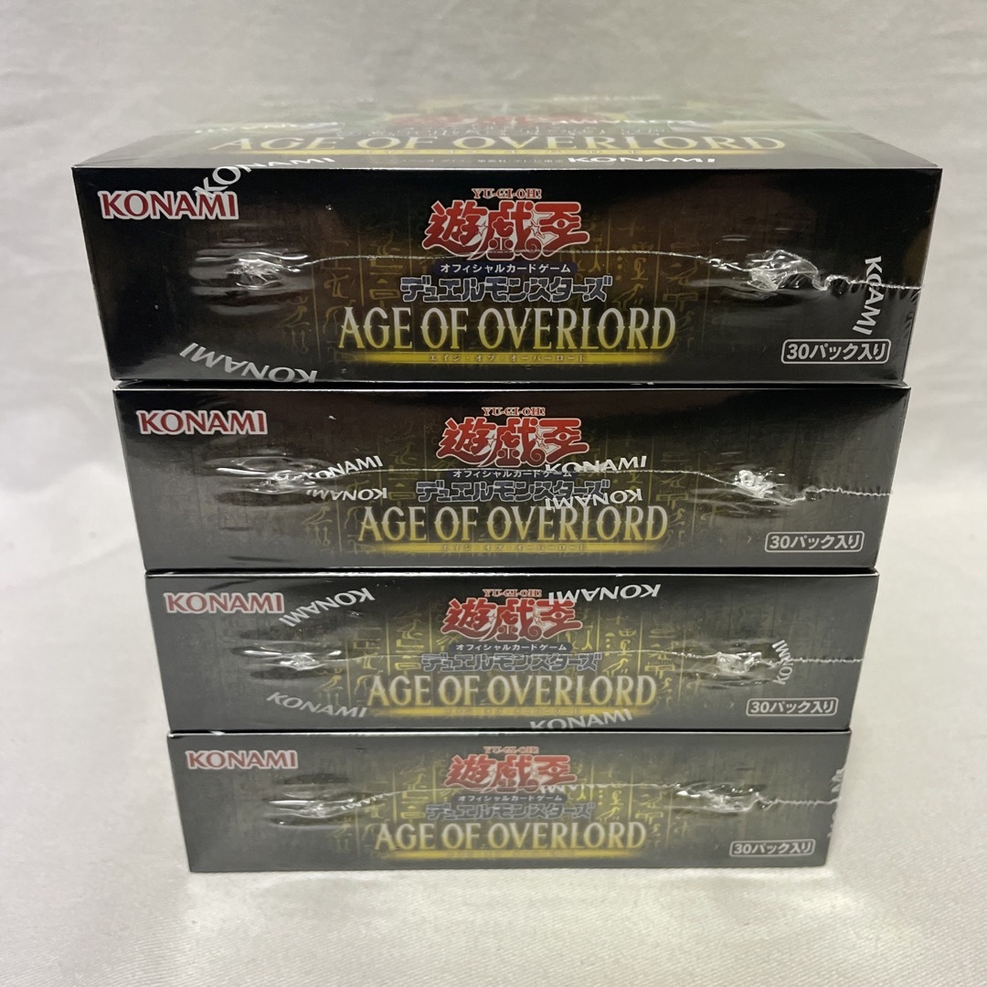 KONAMI(コナミ)の遊戯王OCG  AGE OF OVERLORD  4BOX エンタメ/ホビーのトレーディングカード(Box/デッキ/パック)の商品写真