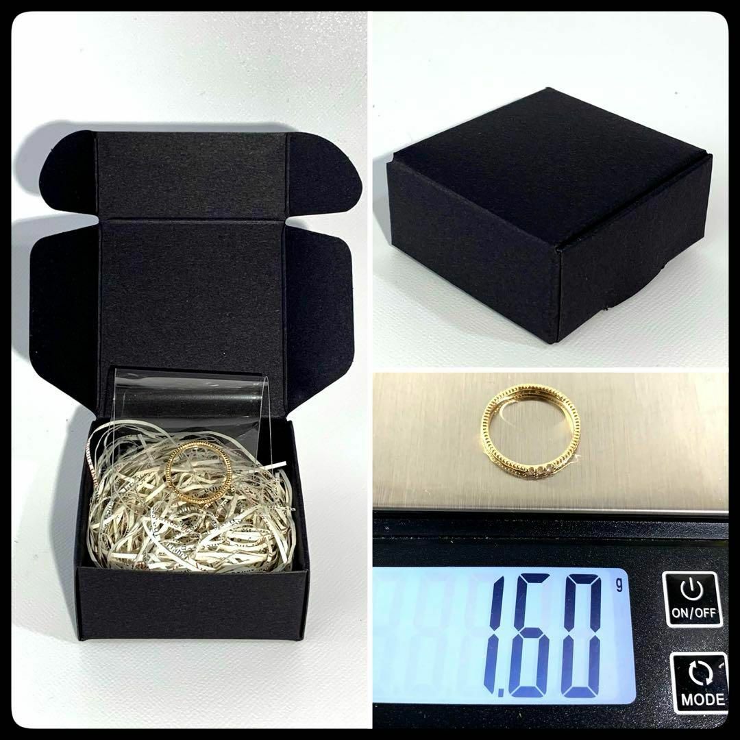 スタージュエリー K18 YG ダイヤ ピンキーリング 5号弱1.60g 美 スタージュエリー K18 YG ダイヤ ピンキーリング 5号弱1.60g 美