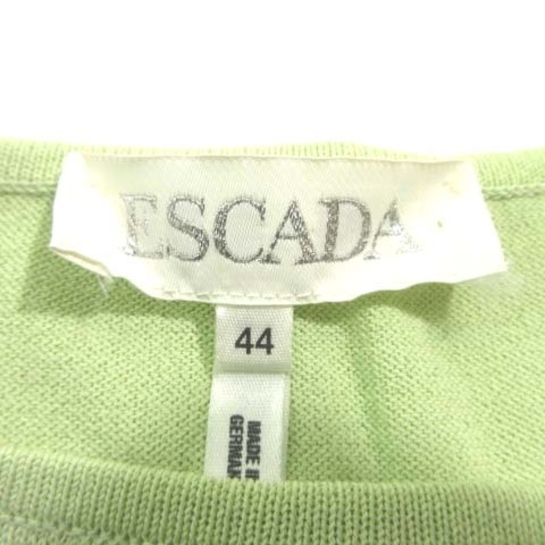 ESCADA(エスカーダ)のエスカーダ 半袖 カットソー シースルー ビジュー 薄手 44 約Lサイズ 緑 レディースのトップス(カットソー(半袖/袖なし))の商品写真