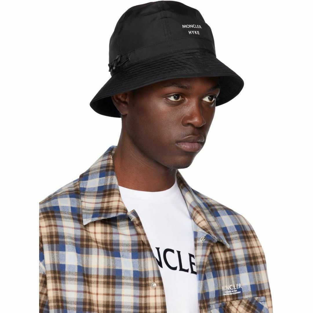 MONCLER - Moncler HYKEコレクション ブラック バケットハット MONCLER - Moncler HYKEコレクション ブラック バケットハット