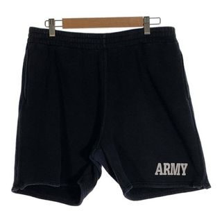 ザリアルマッコイズ(THE REAL McCOY'S)のTHE REAL McCOY'S リアルマッコイズ ARMY スウェット ショートパンツ フェード加工 ブラック Size L(ショートパンツ)