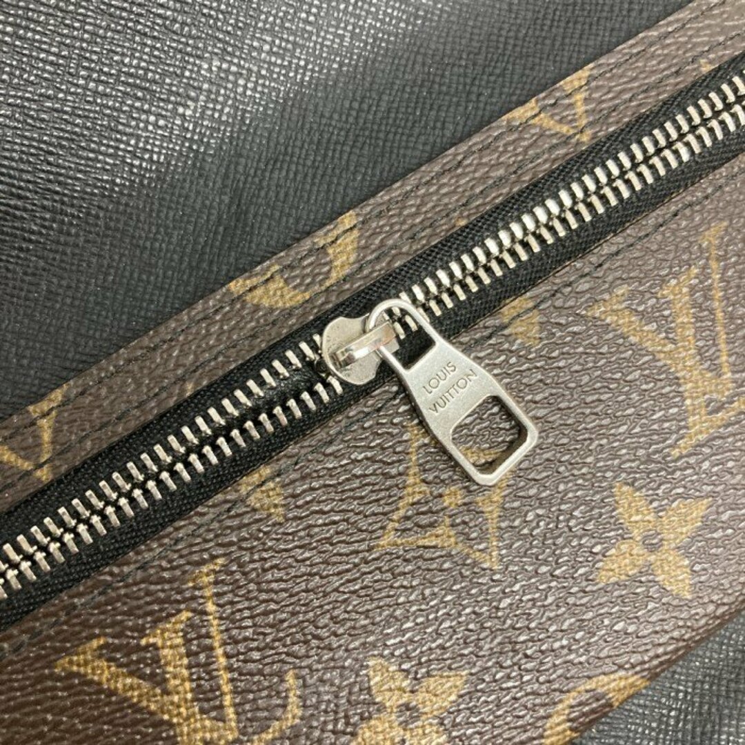 ★LOUIS VUITTON ルイヴィトン M60168 ポルトフォイユ ロン チェーン付三つ折長財布 モノグラムマカサー ブラウン×ブラック メンズのファッション小物(長財布)の商品写真