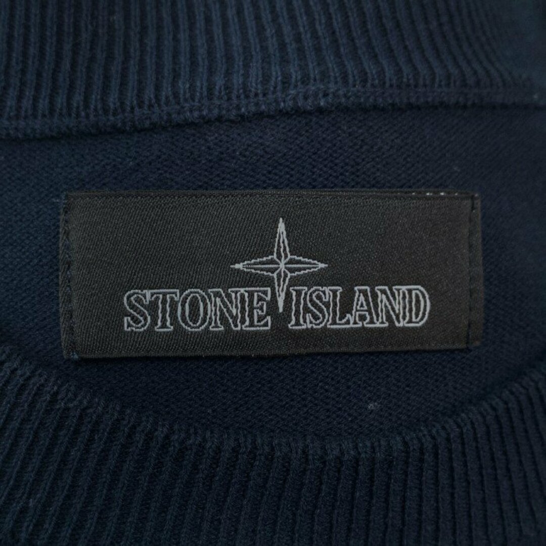 STONE ISLAND(ストーンアイランド)のSTONE ISLAND ストーンアイランド Shadow Knit Sweater ニットセーター コットン ブラック 薄手 6619505A1 Size M メンズのトップス(ニット/セーター)の商品写真