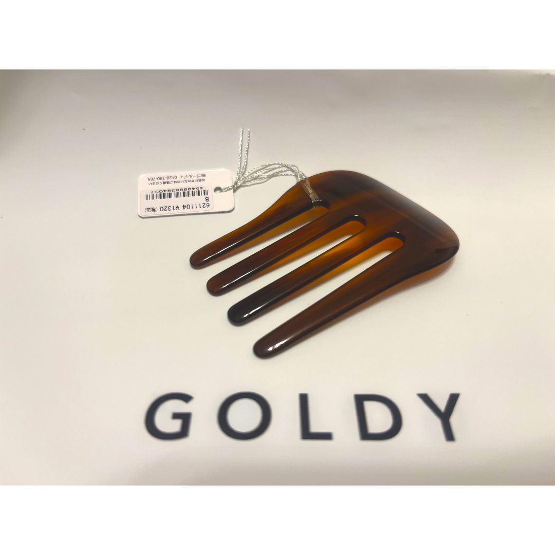 GOLDY(ゴールディ)の【新品未使用】GOLDYヘアアクセサリー　ラウンドアセチコーム レディースのヘアアクセサリー(バレッタ/ヘアクリップ)の商品写真