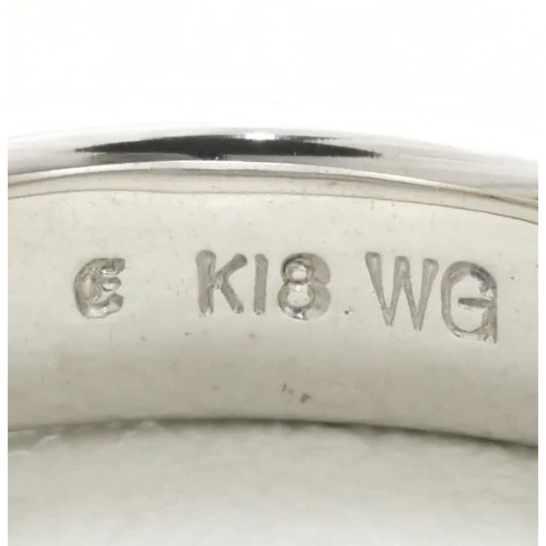 k18WG ダイヤモンドリング 9号 k18WG ダイヤモンドリング 9号