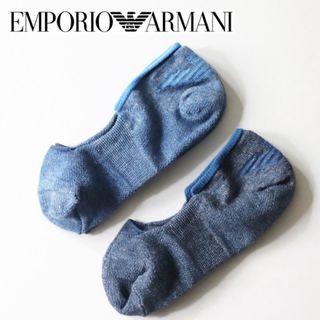 エンポリオアルマーニ(Emporio Armani)の《エンポリオアルマーニ》箱付新品 くるぶしソックス2足 靴下 25~27cm(ソックス)