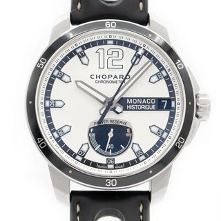 内部点検済 Chopard ショパール グランプリ モナコヒストリック パワーコントロール チタニウム 168569-3004 デイト 100m防水 シルバー Ti チタン SS ステンレス 純正ベルト 純正尾錠 メンズ 自動巻き【6ヶ月保証】【腕時計】【中古】