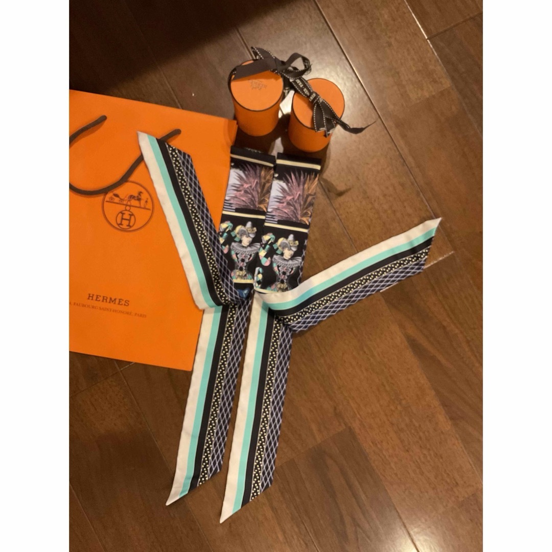 HERMES エルメスツイリー新品未使用 2本 HERMES エルメスツイリー新品未使用 2本