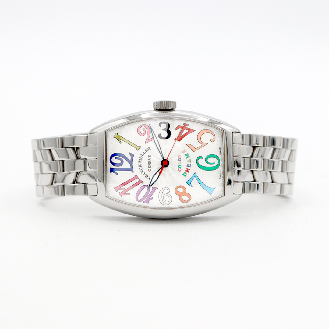 FRANCK MULLER(フランクミュラー)のFRANCK MULLER フランクミュラー トノーカーベックス カラードリーム 5850SC COLORDREAMS シルバー ギョーシェ SS ステンレス メンズ 自動巻き【6ヶ月保証】【中古】【腕時計】 メンズの時計(腕時計(アナログ))の商品写真