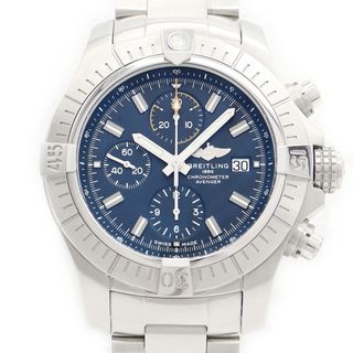 ブライトリング(BREITLING)のBREITLING ブライトリング アベンジャー クロノグラフ 45 A13317 A13317101C1A1 デイト 300m防水 青 ブルー SS ステンレス メンズ 自動巻き【6ヶ月保証】【腕時計】【中古】(腕時計(アナログ))