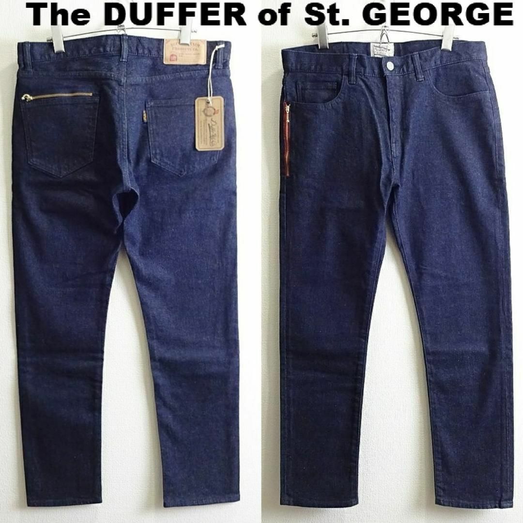 The DUFFER of ST.GEORGE(ザダファーオブセントジョージ)の新品◆　ザダファーオブセントジョージ　サイドジップスリム　W84cm　ストレッチ メンズのパンツ(デニム/ジーンズ)の商品写真