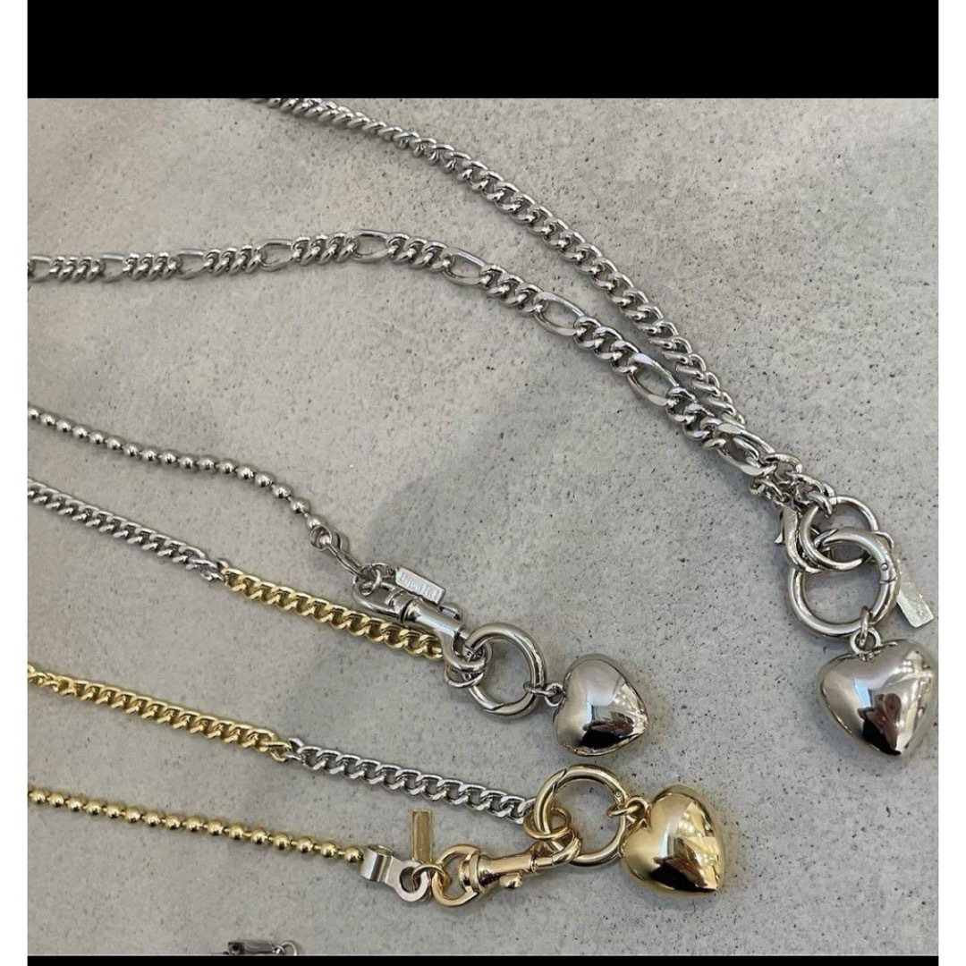 Ameri VINTAGE(アメリヴィンテージ)のAMERI BIJOU R.I PUFFYHEARTLONG NECK LACE レディースのアクセサリー(ネックレス)の商品写真