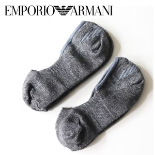 エンポリオアルマーニ(Emporio Armani)の《エンポリオアルマーニ》箱付新品 くるぶしソックス2足 靴下 25~27cm(ソックス)