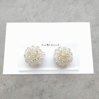 【no.126】ハンドメイド　アクセサリー　クリア　ゴールド　ピアス(ピアス)