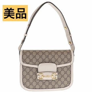 グッチ(Gucci)の【GUCCI】 グッチ ショルダーバッグ GGスプリーム  ホワイトベージュ(ショルダーバッグ)