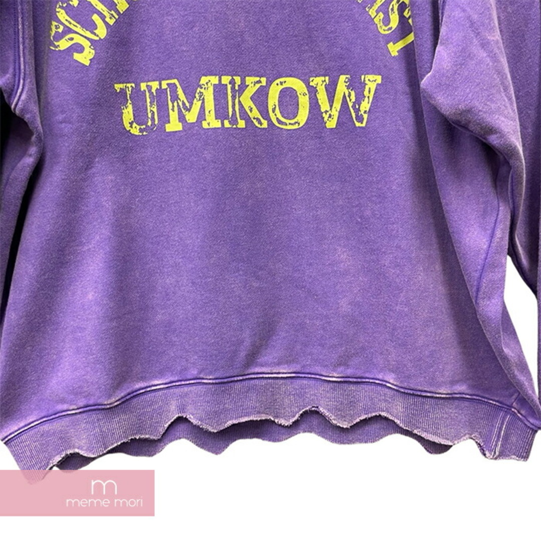 UMKOW 2023AW Vintage Sweat Shirts UMKOW ヴィンテージスウェットシャツ 長袖カットソー ロゴ オーバーサイズ 発泡プリント 色褪せ ヴィンテージ加工 パープル サイズS 【240205】【新古品】【me04】 メンズのトップス(スウェット)の商品写真