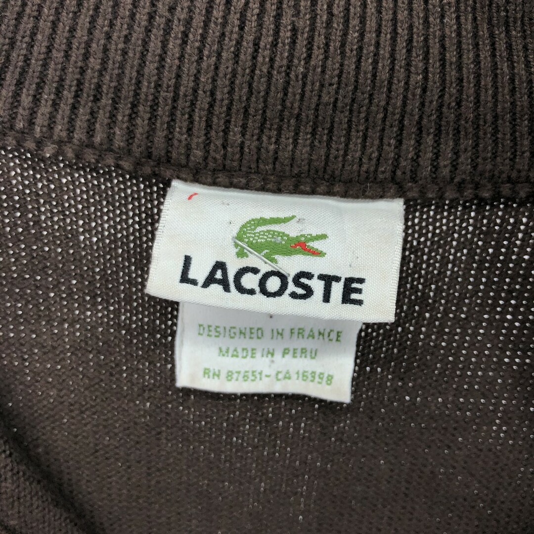 LACOSTE(ラコステ)の古着 ラコステ LACOSTE フランス企画 コットンニットハーフジップセーター メンズXXL /eaa416561 メンズのトップス(ニット/セーター)の商品写真