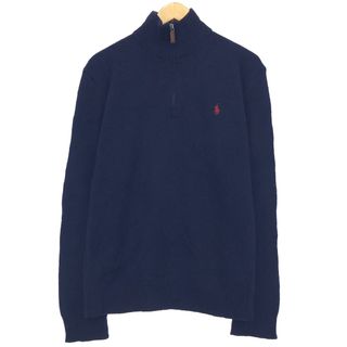 ラルフローレン(Ralph Lauren)の古着 ラルフローレン Ralph Lauren POLO by Ralph Lauren ウールニットハーフボタンセーター メンズM /eaa416562(ニット/セーター)