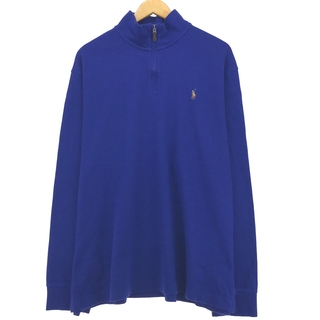 ラルフローレン(Ralph Lauren)の古着 ラルフローレン Ralph Lauren POLO RALPH LAUREN コットンニットハーフジップセーター メンズXL /eaa416565(ニット/セーター)