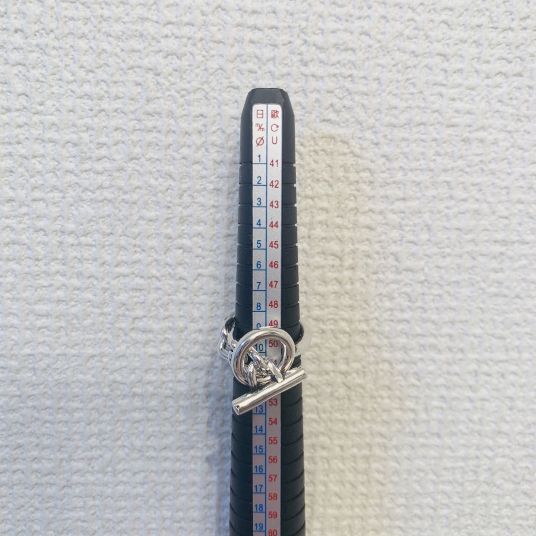 925刻印あり シルバー リング OTバー アンカー Tチェーン マンテル レディースのアクセサリー(リング(指輪))の商品写真