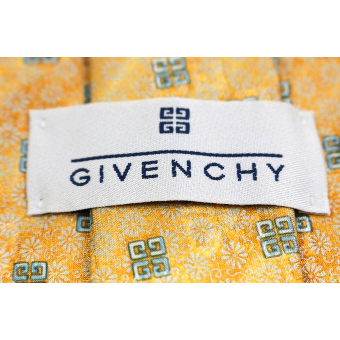 GIVENCHY(ジバンシィ)のジバンシィ ブランド ネクタイ シルク ロゴグラム 総柄 メンズ イエロー GIVENCHY メンズのファッション小物(ネクタイ)の商品写真