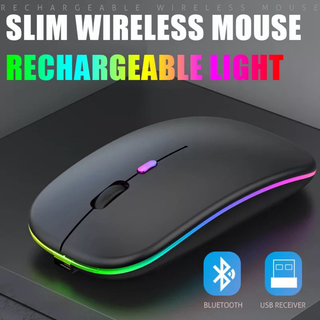 【最新版】ワイヤレスマウス 静音 超軽量 USB 薄型 （ブラック）(PC周辺機器)
