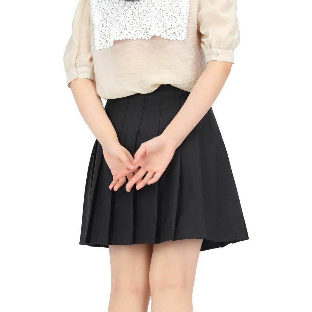 新品 正規品!!  黒 スカート 制服 ByFshow プリーツスカート インナー付き ミニ スカート