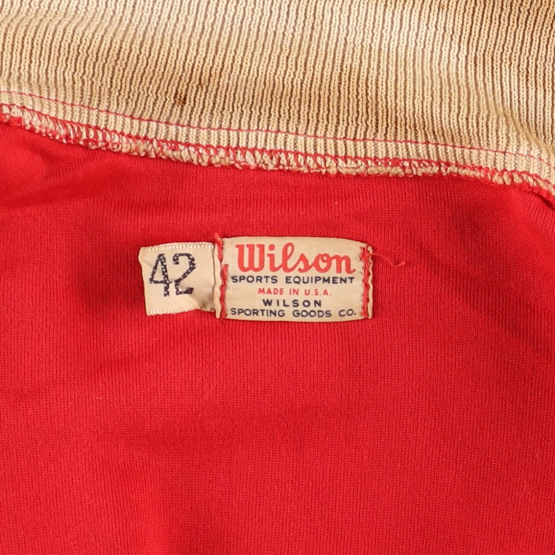 古着 60年代 WILSON 半袖スタジャン バーシティジャケット USA製 メンズL ヴィンテージ /eaa416107 メンズのジャケット/アウター(スタジャン)の商品写真