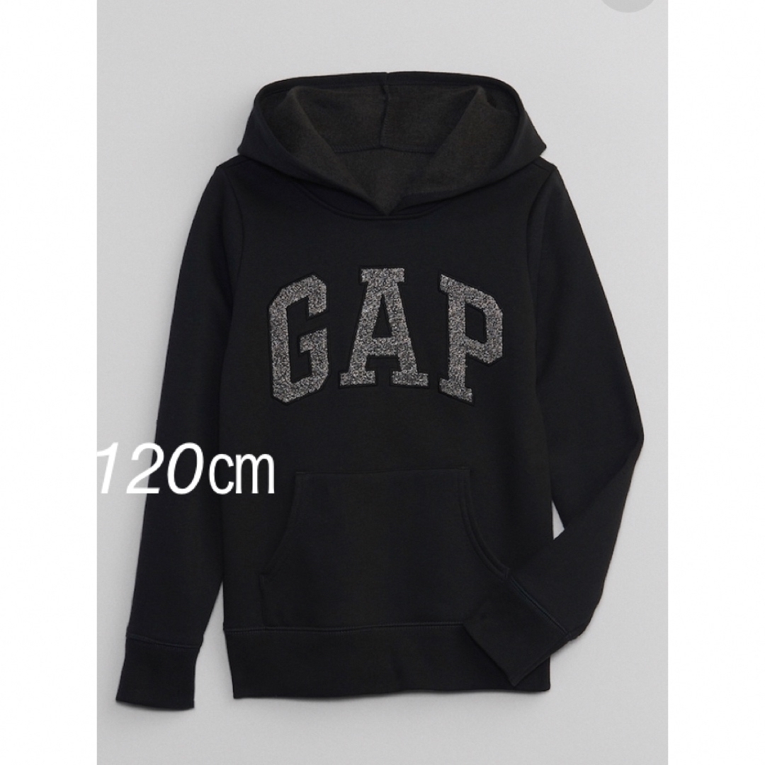 GAP Kids(ギャップキッズ)の新品♡ギャップキッズ♡ラメ♡ロゴ♡パーカー♡S♡120/ザラ/ANAP/ALGY キッズ/ベビー/マタニティのキッズ服女の子用(90cm~)(Tシャツ/カットソー)の商品写真