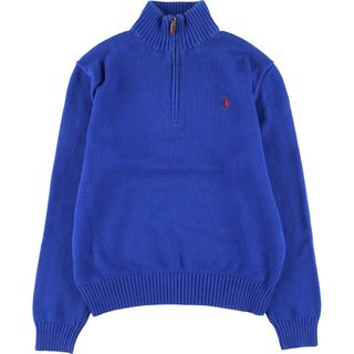 ラルフローレン(Ralph Lauren)の古着 ラルフローレン Ralph Lauren POLO RALPH LAUREN コットンニットハーフジップセーター メンズM /eaa416203(ニット/セーター)