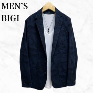 MEN'S BIGI - MEN'S BIGI テーラードジャケット 黒 ブラック ベロア ...