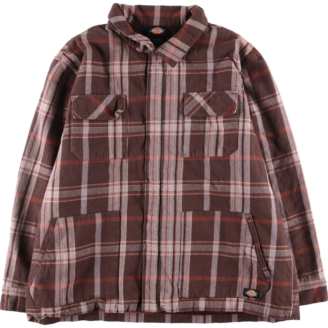 Dickies(ディッキーズ)の古着 ディッキーズ Dickies チェック柄 ワークシャツジャケット メンズXXL /eaa416571 メンズのジャケット/アウター(その他)の商品写真