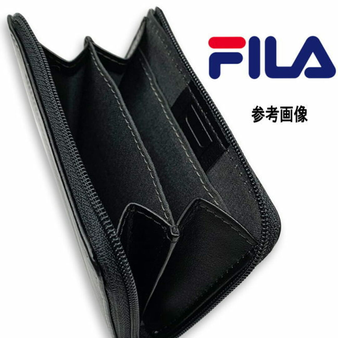 FILA(フィラ)の 61fl54 茶 FILA（フィラ）ラウンドファスナー コインケース ミニ財布 メンズのファッション小物(コインケース/小銭入れ)の商品写真