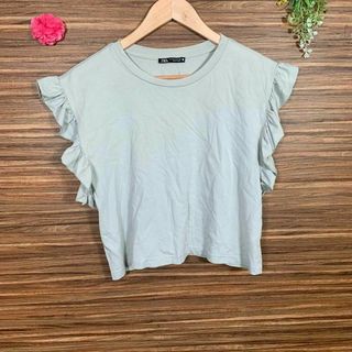 ザラ(ZARA)のZARA ザラ️ Tシャツ Mサイズ 袖無し レディース 無地 灰色 グレー(Tシャツ(半袖/袖なし))