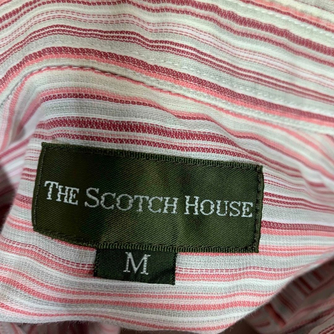 THE SCOTCH HOUSE(ザスコッチハウス)のザスコッチハウス シャツ Mサイズ ストライプ ピンク 長袖 メンズのトップス(シャツ)の商品写真