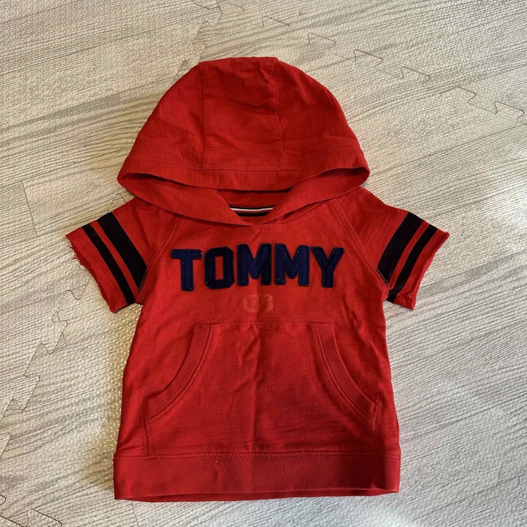 TOMMY HILFIGER(トミーヒルフィガー)のひろママ様専用TOMMY 80cm 半袖パーカー＆長袖 キッズ/ベビー/マタニティのベビー服(~85cm)(Ｔシャツ)の商品写真