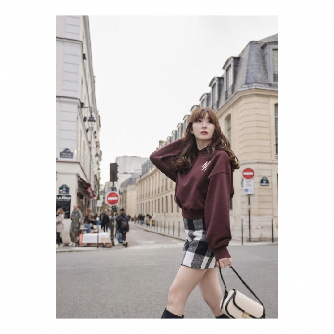 Her lip to(ハーリップトゥ)のHer lip to lounge hoodie cherry brown レディースのトップス(トレーナー/スウェット)の商品写真