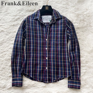 フランクアンドアイリーン(Frank&Eileen)のFrank&Eileen コットン 100％ チェックシャツ ネイビー XXS(シャツ/ブラウス(長袖/七分))