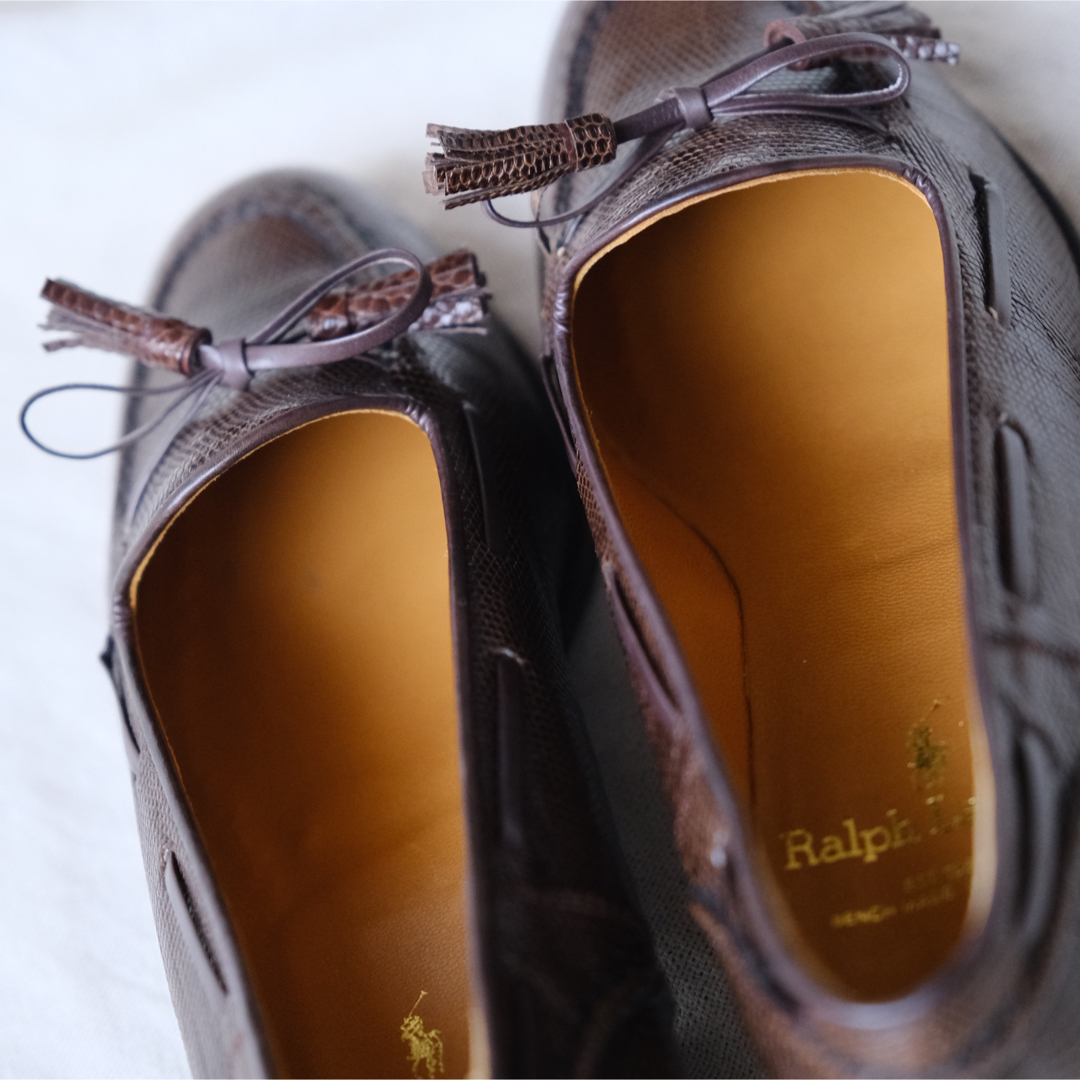 Ralph Lauren(ラルフローレン)の極美品RALPH LAURENラルフローレン リザードタッセルローファー22.5 レディースの靴/シューズ(ローファー/革靴)の商品写真