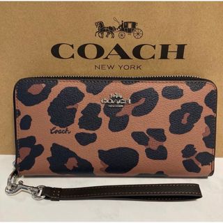 コーチ(COACH)の新品　COACH長財布　コーチ　長財布　レディース メンズ レオパード　ヒョウ柄(長財布)