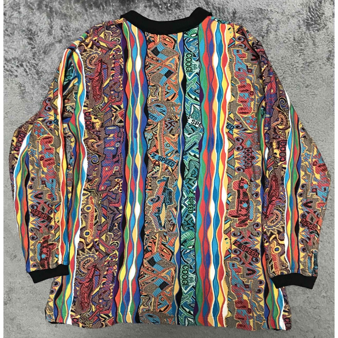 coogi マルチカラーニットポロシャツ