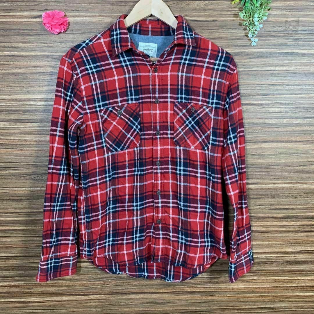 GEMBONY(ジェムボニー)のジェムボニー gembony️ シャツ Mサイズ 赤 チェック 長袖 メンズ メンズのトップス(シャツ)の商品写真