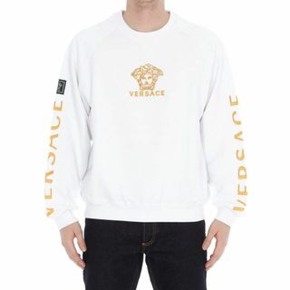 ヴェルサーチ(VERSACE)のヴェルサーチ　VERSACE メンズ　レディース　スウェット　トレーナー　白(スウェット)