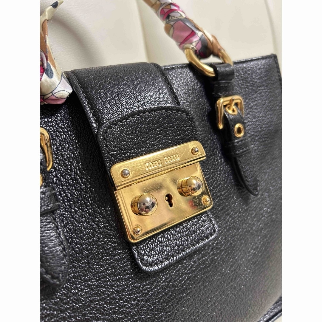 ♡miu miu（美品）ハンドバッグ ショルダーバッグ（ブラック）