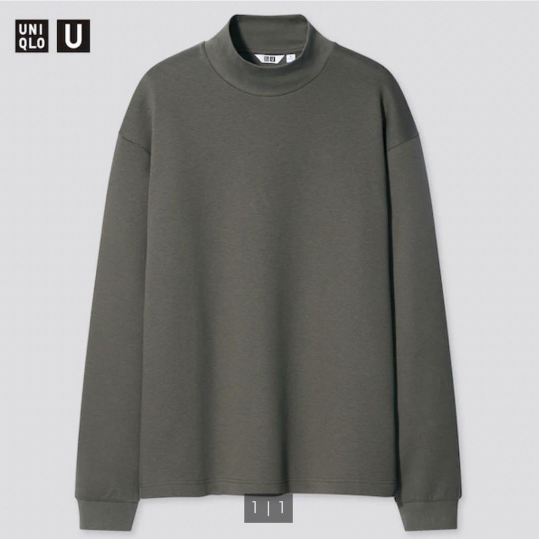 UNIQLO(ユニクロ)のユニクロ モックネックプルオーバー メンズのトップス(Tシャツ/カットソー(七分/長袖))の商品写真